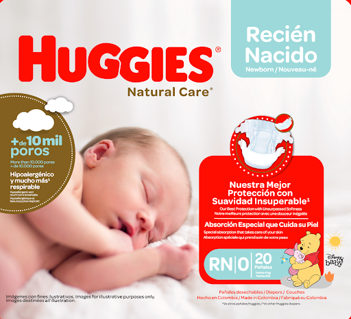 PAÑAL NATURAL CARE RN X20 HUGGIES