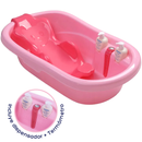 BAÑERA PLEGABLE + SOPORTE BSP-101 BEBESITOS ROSADA