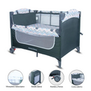 CUNA CORRAL SLEEP ZK005 3 EN 1: COLECHO, CUNA Y CORRAL PARA BEBÉS DE 0 A 3 AÑOS- ROSADO-