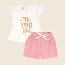 CONJUNTO SHORT BEBE NIÑA 50012 FOR BABY