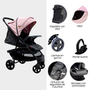 COCHE ESTÁNDAR MFC-14 ROSADO BEBESITOS