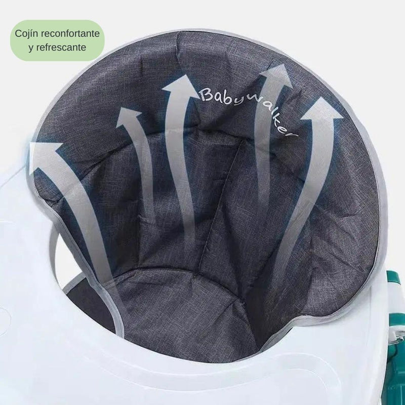 CAMINADOR PARA BEBÉ CON JUEGOS INTERACTIVOS Y ALTURA AJUSTABLE VERDE Y-W402 MUNBE