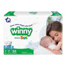 PAÑALES WINNY SEC ETAPA 1 X 50 +TOALLITAS X20 ALOE