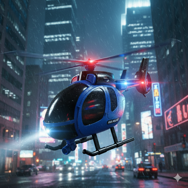 CARRO+HELICOPTERO POLICIA WY620A STB