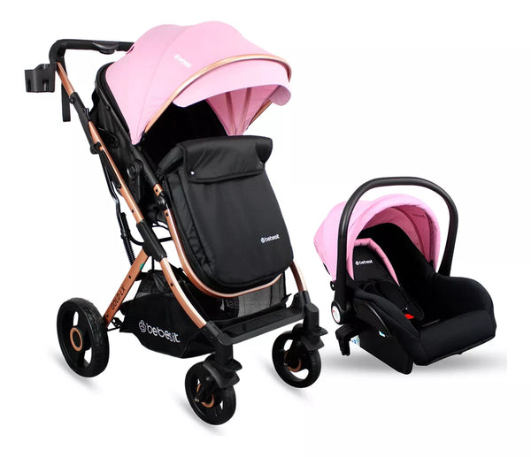 COCHE TRAVEL SYSTEM GOLD LX TS619 BEBESIT ROSADO-