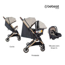 COCHE TRAVEL SYSTEM MICRO JCTSX5 BEIGE BEBESIT -