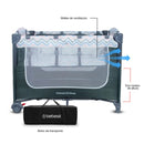 CUNA CORRAL SLEEP ZK005 3 EN 1: COLECHO, CUNA Y CORRAL PARA BEBÉS DE 0 A 3 AÑOS- ROSADO-