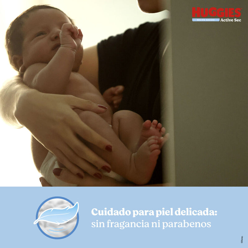 PAÑALES HUGGIES ACTIVE SEC RECIEN NACIDO X25 UND