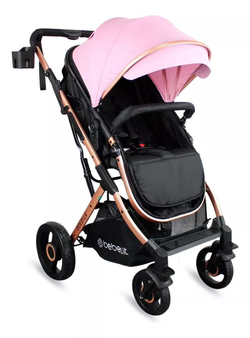 COCHE TRAVEL SYSTEM GOLD LX TS619 BEBESIT ROSADO-