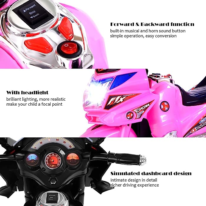 MOTO ELECTRICA MBM-611 BEBESITOS ROSADA