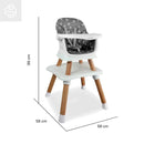 SILLA COMEDOR BABY ELITE DINNER 5 EN 1 1077 BEBESIT GRIS-