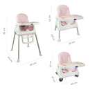 SILLA COMEDOR ZOE HAPPY BABY ROSADO