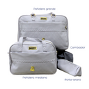 BOLSO PAÑALERA 3 PIEZAS 2102 MUNBE GRIS