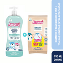 SHAMPOO BAÑO LIQUIDO ORIGINAL X750ML + GRATIS TOALLITAS HÚMEDAS X20 UND AAB330 ARRURRÚ