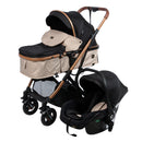 COCHE CUNA MOISÉS RONDA PLUS + PORTABEBÉ EB132-1  BEIGE EBABY