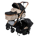 COCHE CUNA MOISÉS RONDA PLUS + PORTABEBÉ EB132-1  BEIGE EBABY