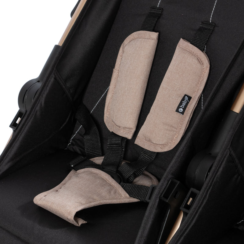 COCHE GEMELAR LEO & LEA EB202-1 EBABY BEIGE -