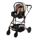 COCHE CUNA MOISES COMFORT + PORTABEBÉ EB147 EBABY BEIGE