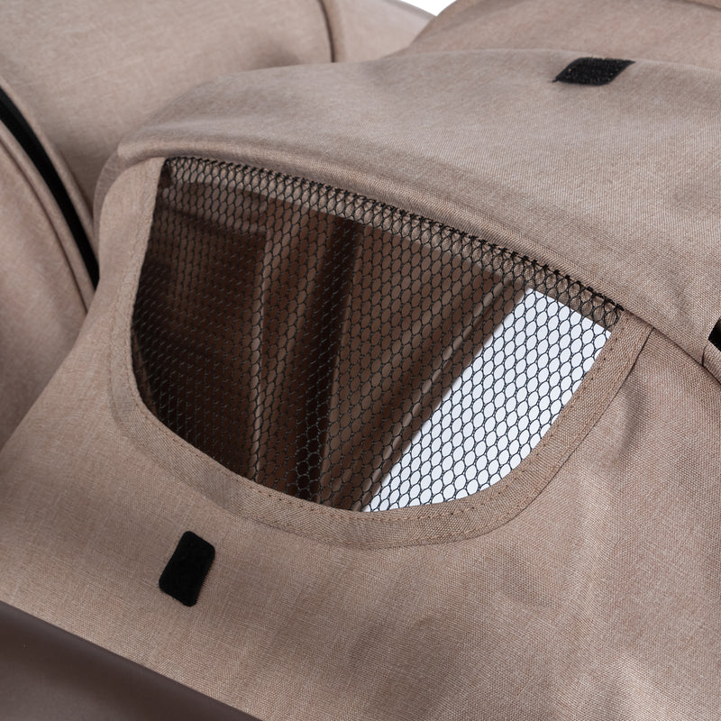 COCHE GEMELAR LEO & LEA EB202-1 EBABY BEIGE -