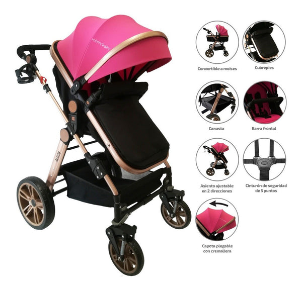 COCHE ALIZZE HAPPY BABY FUCSIA -