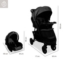 COCHE TRAVEL SYSTEM SIENNA 5282 - NEGRO BEBESIT