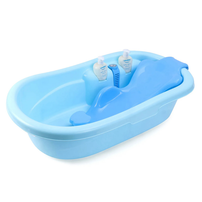 BAÑERA PLEGABLE + SOPORTE BSP-101 BEBESITOS AZUL