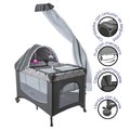 CUNA COLECHO DACORA EB750-1 ONE HAND EBABY GRIS - ROSADO