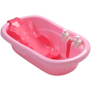 BAÑERA PLEGABLE + SOPORTE BSP-101 BEBESITOS ROSADA