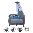 CUNA CORRAL MECEDORA SALLY EB 716-3 EBABY AZUL