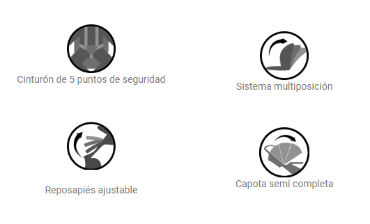 Coche Maleta Sunny Eb124 Ebaby Gris Claro