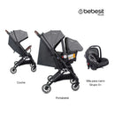 COCHE TRAVEL SYSTEM MICRO JCTSX5 GRIS BEBESIT -