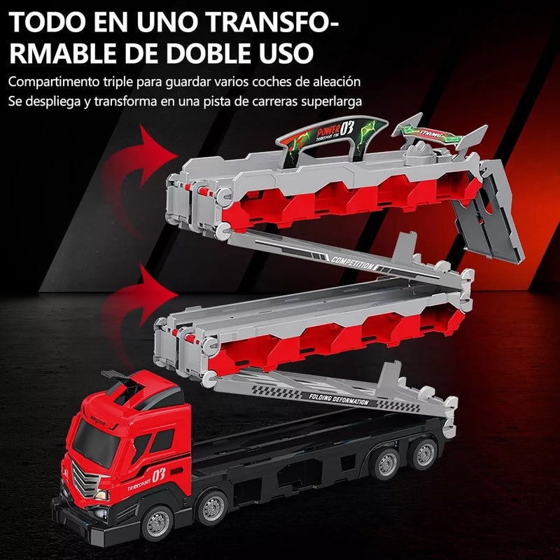 CAMION NIÑERA + 4 AUTOS ZD2308 MUNBE