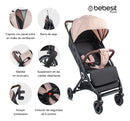 COCHE TRAVEL SYSTEM MICRO JCTSX5 ROSADO BEBESIT