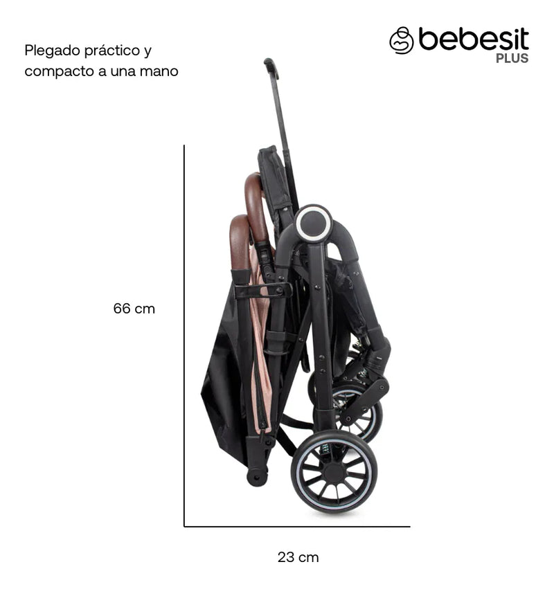 COCHE TRAVEL SYSTEM MICRO JCTSX5 ROSADO BEBESIT