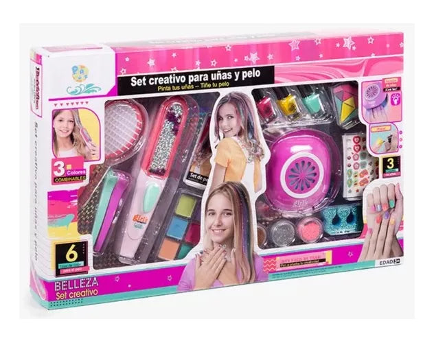 SET BELLEZA UÑAS + CABELLO ¡CREATIVIDAD Y ESTILO EN UN SOLO SET! MBK-377 MUNBE
