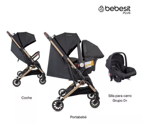 COCHE TRAVEL SYSTEM MICRO JCTSX5 NEGRO BEBESIT