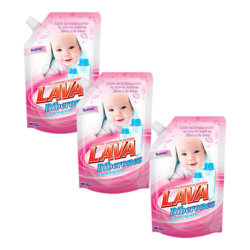 Combo Liquido Lava Tetero x500ML x3