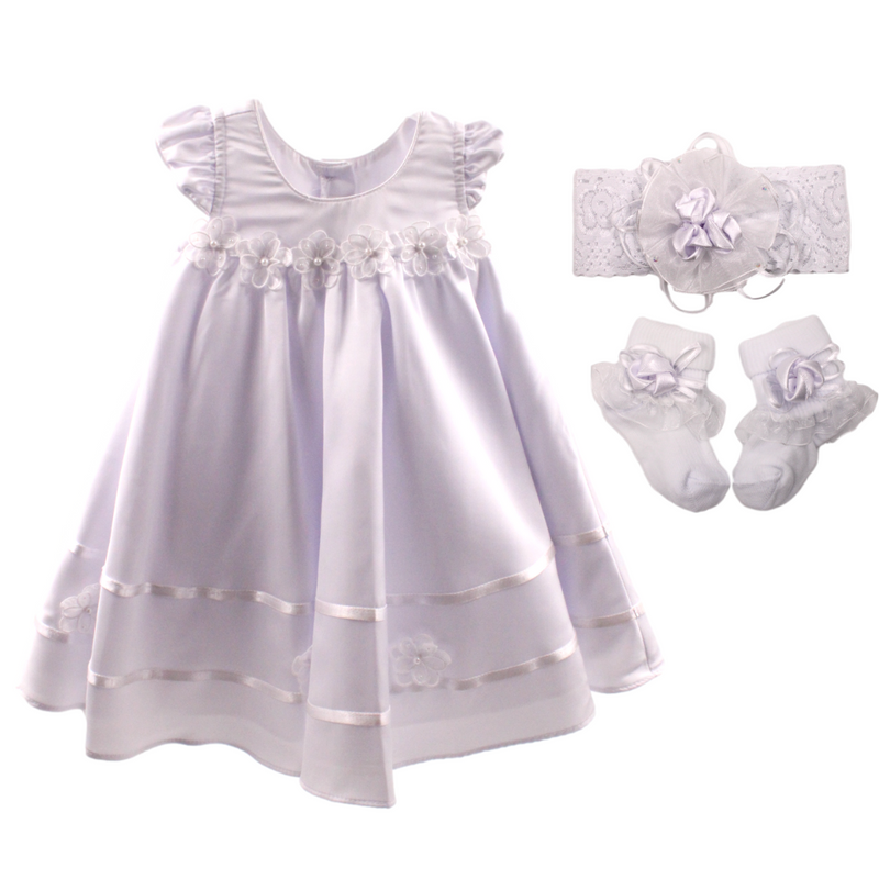Vestido Bautizo B3752 Lunitas Baby