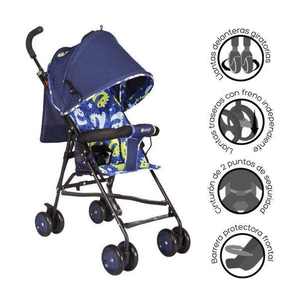 COCHE BASTON FRESH STYLE EB2011-1 EBABY AZUL