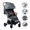 COCHE MALETA SOFI EB1017 EBABY GRIS OSCURO