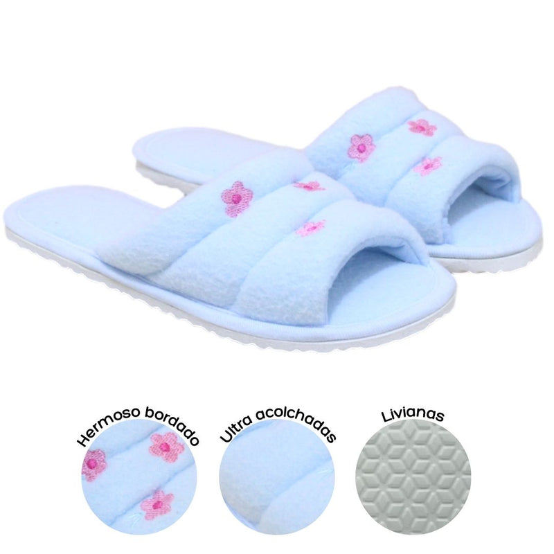 PANTUFLA BORDADO FLOR 2109 ¡COMODIDAD Y ESTILO EN CADA PASO! CRECIENDO BABY