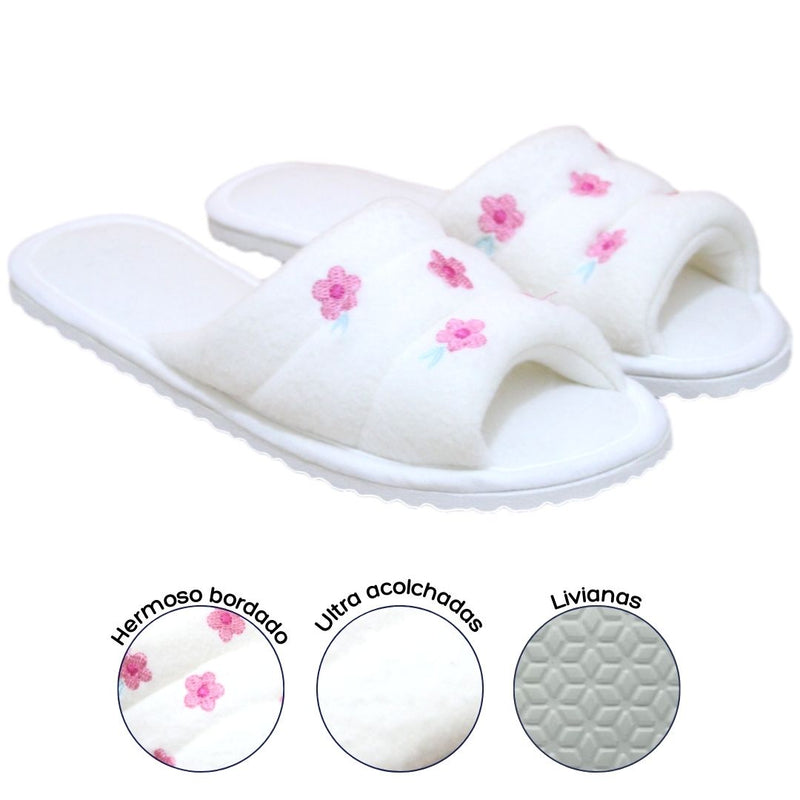 PANTUFLA BORDADO FLOR 2109 ¡COMODIDAD Y ESTILO EN CADA PASO! CRECIENDO BABY