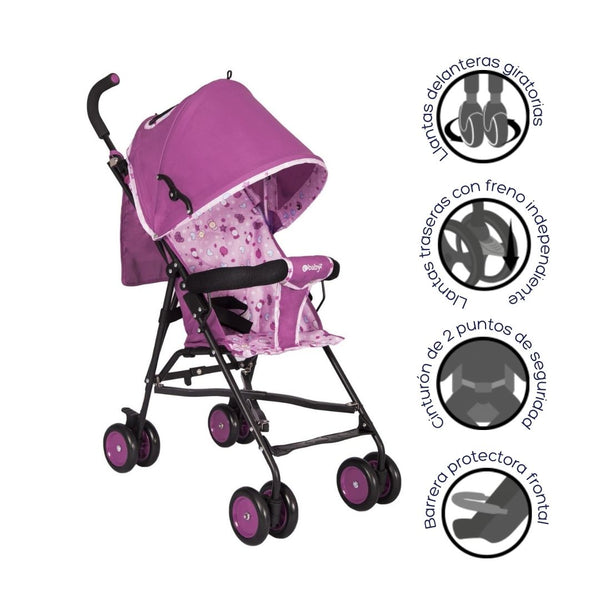 COCHE BASTON FRESH STYLE EB2011-1 EBABY MORADO