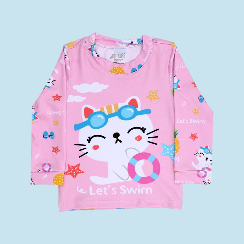 VESTIDO DE BAÑO NIÑA GATO 3901 MI PUPA