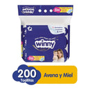 TOALLITAS HÚMEDAS GOLD CON FRAGANCIA DE AVENA Y MIEL X200 UND WINNY