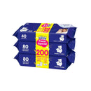 TOALLITAS HÚMEDAS GOLD CON FRAGANCIA DE AVENA Y MIEL X200 UND WINNY