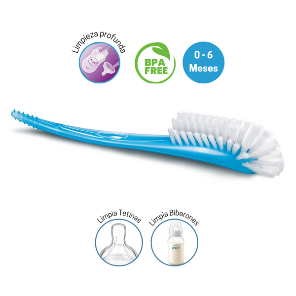 Philips Avent Scovolino Per Biberon E Tettarelle - Pulizia Profonda Con Setole Ricurve | Senza BPA E Lavabile In Lavastoviglie - Foto 2