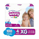 PAÑALES WINNY ULTRATRIM SEC ETAPA 4 X100 UND