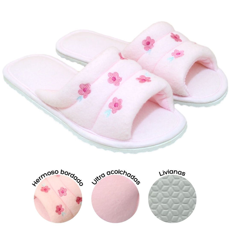 PANTUFLA BORDADO FLOR 2109 ¡COMODIDAD Y ESTILO EN CADA PASO! CRECIENDO BABY