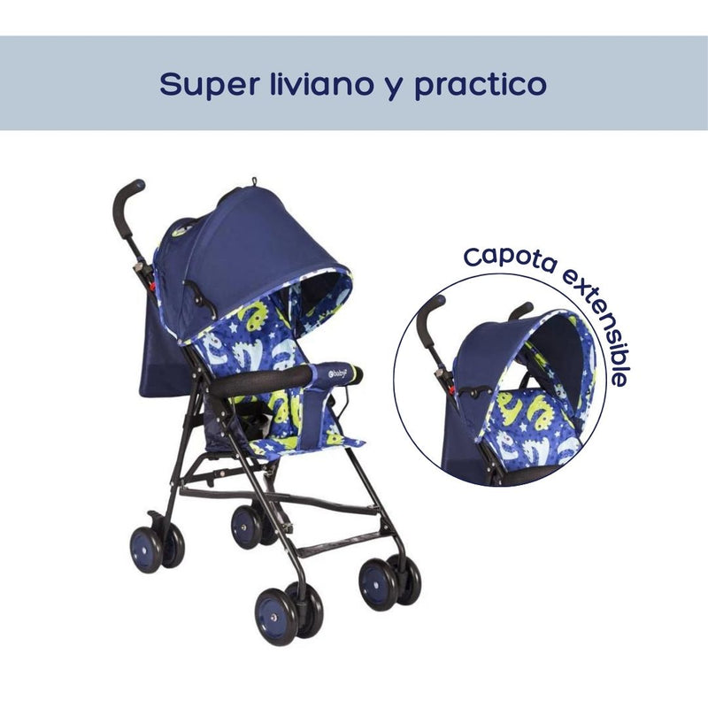 COCHE BASTON FRESH STYLE EB2011-1 EBABY ROSADO